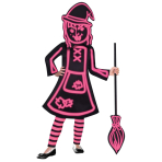 Children's Costume GID Stick Witch 8-10 yrs