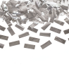 Confetti Cannon Silver Rectangular Foil 28 cm