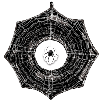 SuperShape Creepx Spider Web Foil Balloon P60 packaged 83cm x 81cm