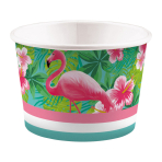 8 Ice Bowls Flamingo Paradise Paper 270 ml