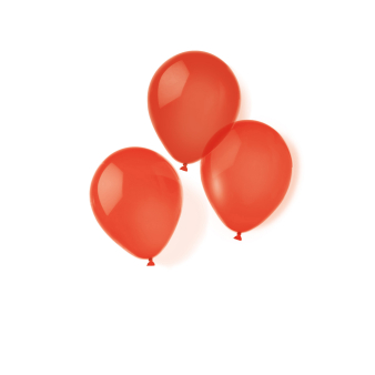 10 Latex Balloons Standard Red 20.3 cm / 8"