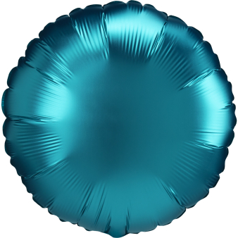 Standard Satin Satin Luxe Aqua Round Foil Balloon S18 Packaged 43 cm
