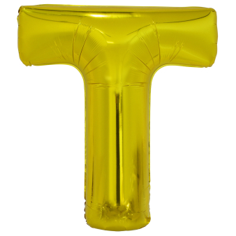 Large Letter T Gold Foil Balloon N34 Packaged 86 cm x 74 cm