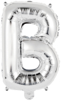 Mini Letter B Silver Foil Balloon N16 Packaged 34 cm x 22 cm