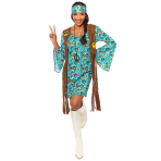 Womens Costume Peace Party Hippie Small