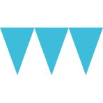 Pennant Banner Caribbean Blue Paper 457 x 17.7 cm