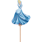 Mini Shape Cinderella Foil Balloon A30 Airfilled 25 cm x 33 cm