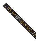Sash Sparkling Gold Celebrations Personalizable Foil 152.4 x 8.2 cm