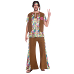 Adult Costume 60's Psychedelic Hippy Man Size L