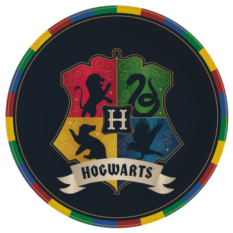 8 Plates Harry Potter Houses Round Paper 23 cm 8 Plates Harry Potter Houses Round Paper 23 cm