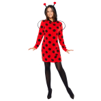 Adult Costume Ladybug Fleece Dress - Ladies Size S/M