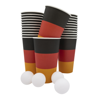 Drinking Game Beer Pong Set All Over Germany with 24 Cups and 4 Balls Paper Cups Drinking Game Beer Pong Set All Over Germany with 24 Cups and 4 Balls Paper Cups