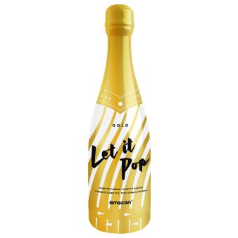 Confetti Bottle Gold Rectangular Foil 32cm Confetti Bottle Gold Rectangular Foil 32cm