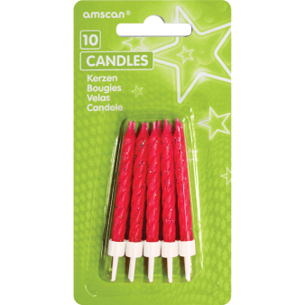 10 Spiral Candles Glitter Pink Height 6.3 cm 10 Spiral Candles Glitter Pink Height 6.3 cm