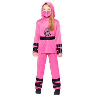 Child Costume Ninja Warrior Pink 3-4 yrs