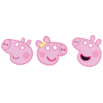 6 Face Masks Peppa Pig Paper