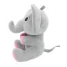 2-in-1 plush toy balloon weight elephant with pink ears, with loop, 21cm, 170g