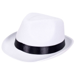 Costume Accessory Mafia Boss Hat White One Size