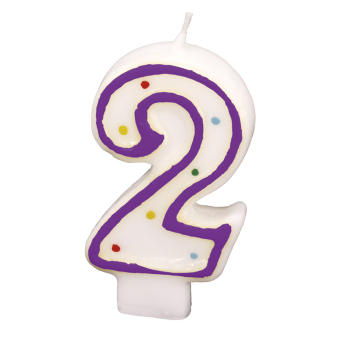 Numeral Candle 2 Height 7.3 cm Numeral Candle 2 Height 7.3 cm