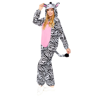 Adult Costume Zebra Onesie Size Standard