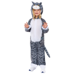 Child Costume Generic Grey Tabby Cat Jumpsuit 8-10 years