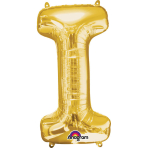 SuperShape Letter I Gold Foil Balloon L34 Packaged 45cm x 81cm