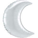 SuperShape Satin White Satin Crescent Foil Balloon S40 Bulk 66 cm