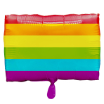 Standard Shape Rainbow Flag Foil Balloon S80 Packaged 30 cm x 43 cm