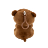 2-in-1 plush toy balloon weight brown bear with hook, 11cm, 90g