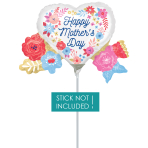 Mini Shape HMD Artful Florals Foil Balloon A30 Bulk