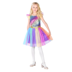 Child Costume Rainbow Queen Age 8 - 10 Years