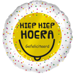 Standard - Hiep Hiep Hoera Gefeliciteerd - DUT Foil Balloon Packaged 45 cm