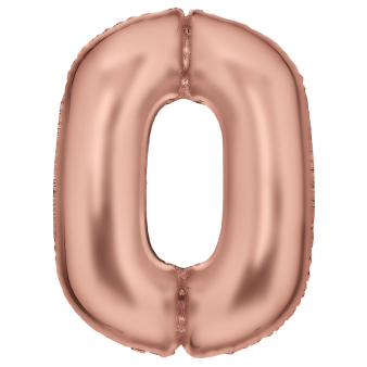 Large Number Silk Lustre 0 Rose Gold Foil Balloon N34 Packaged 90 cm x 64 cm Large Number Silk Lustre 0 Rose Gold Foil Balloon N34 Packaged 90 cm x 64 cm