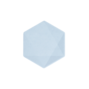 6 plates hexagonal Vert Decor, 15,8 x 13,7cm, blue 6 plates hexagonal Vert Decor, 15,8 x 13,7cm, blue