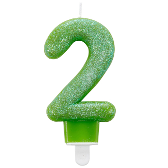 Number Candle 2 Glitter Height 7.6 cm Number Candle 2 Glitter Height 7.6 cm