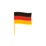 Flag Germany w.rod 70x90 cm
