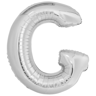 Large Letter G Silver Foil Balloon N34 Packaged 84 cm x 74 c