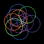 10 Glow Necklaces Assorted Plastic 56 cm