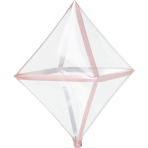 Orbz Anglez Rose Gold Trim Foil Balloon G20 Bulk 38 cm x 63 cm