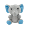 2-in-1 plush toy balloon weight elephant with blue ears, with hook, 11cm, 90g