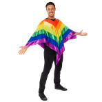 Adult Costume Rainbow Poncho Onesie