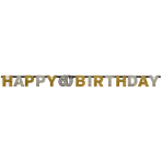 Letter Banner 60 Sparkling Celebration Gold Foil 213 x 16.2 cm