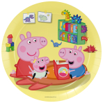 8 Plates Peppa Pig Round Paper 23 cm
