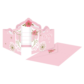 8 Invitations & Envelopes Princess for a Day Paper 8 Invitations & Envelopes Princess for a Day Paper