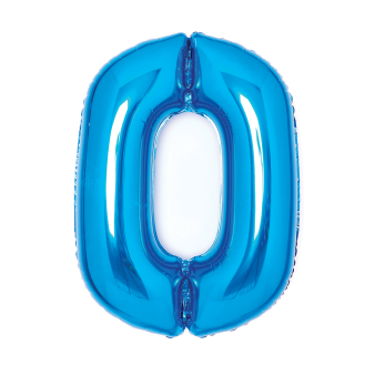 Medium Number 0 Blue Foil Balloon N26 Packaged 67 cm x 47 cm Medium Number 0 Blue Foil Balloon N26 Packaged 67 cm x 47 cm