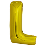 Large Letter L Gold Foil Balloon N34 Packaged 85 cm x 56 cm