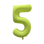 Large Number 5 Neon Yellow Foil Balloon N35 Packaged 34IN 86 cm x 70 cm
