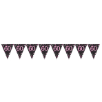 Pennant Banner 60 Sparkling Celebrations Pink Foil 396.2 x 21.5 cm