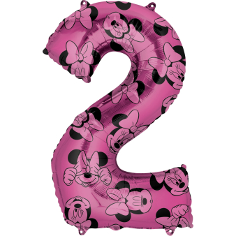 Mid Size Number Minnie Mouse Forever Number 2 Foil Balloon L27 Packaged 43 cm x 66 cm