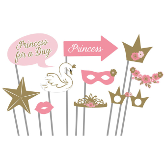 Photo Booth Kit Princess for a Day Paper / Plastic 10 Pieces Photo Booth Kit Princess for a Day Paper / Plastic 10 Pieces